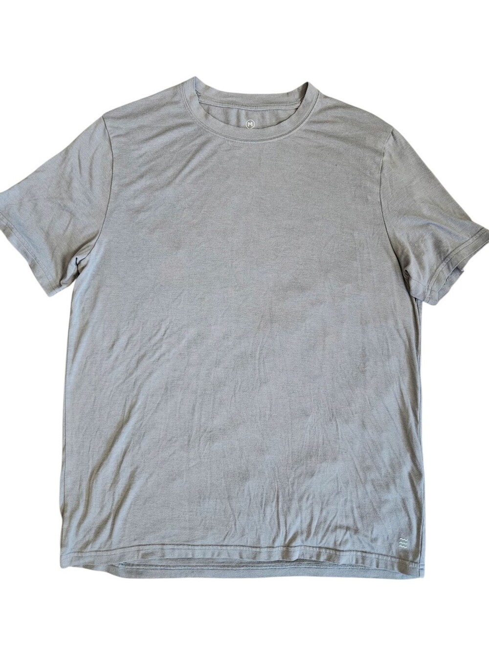 Free Fly Gray Blue Short Sleeve Crew Bamboo Motion Tee Medium Casual Soft Bloke